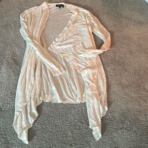 Theory white cardigan
